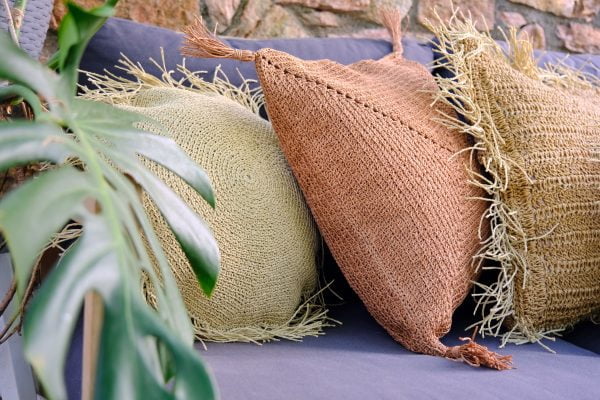 Kroket kırlent kılıfı kahverengi