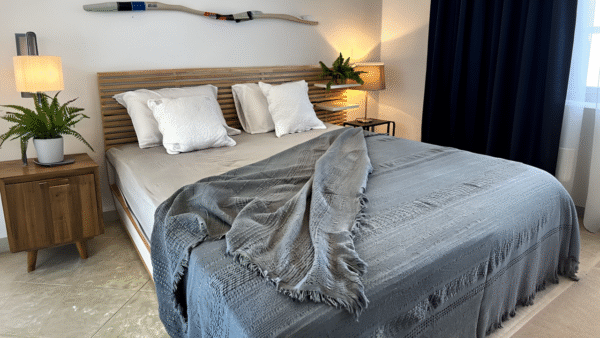 Indeve Yatak Örtüsü Mavi&Gri